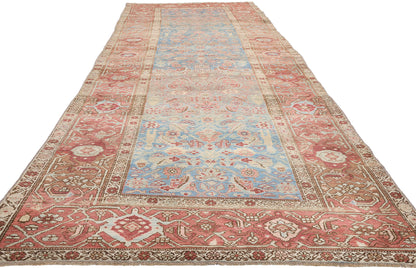 4 x 14 - Blue Antique Persian Bijar Rug - 79652