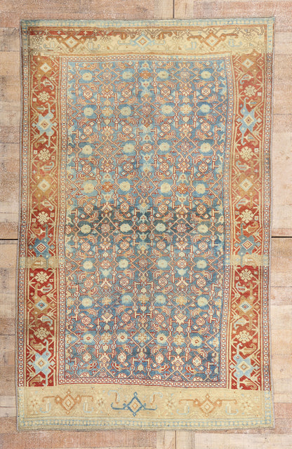 5 x 7 - Blue Antique Persian Bijar Rug - 79653