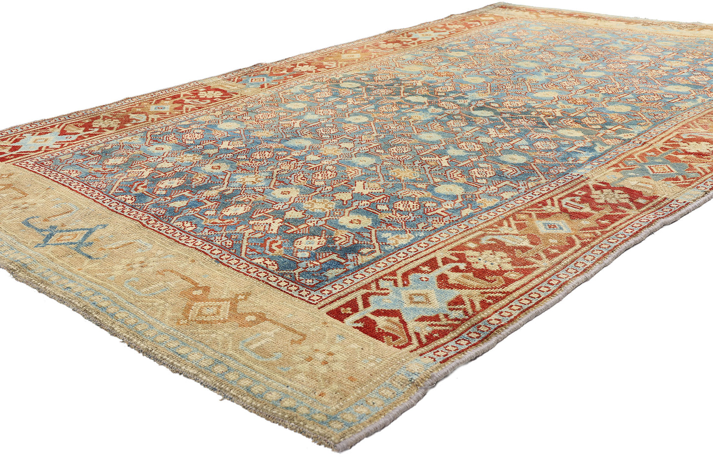 5 x 7 - Blue Antique Persian Bijar Rug - 79653