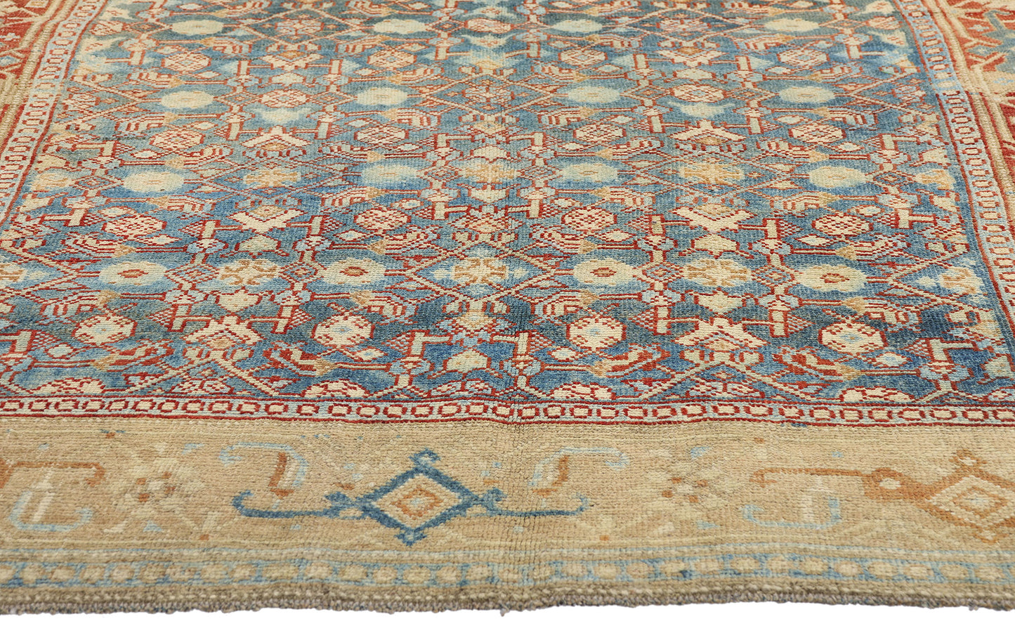 5 x 7 - Blue Antique Persian Bijar Rug - 79653