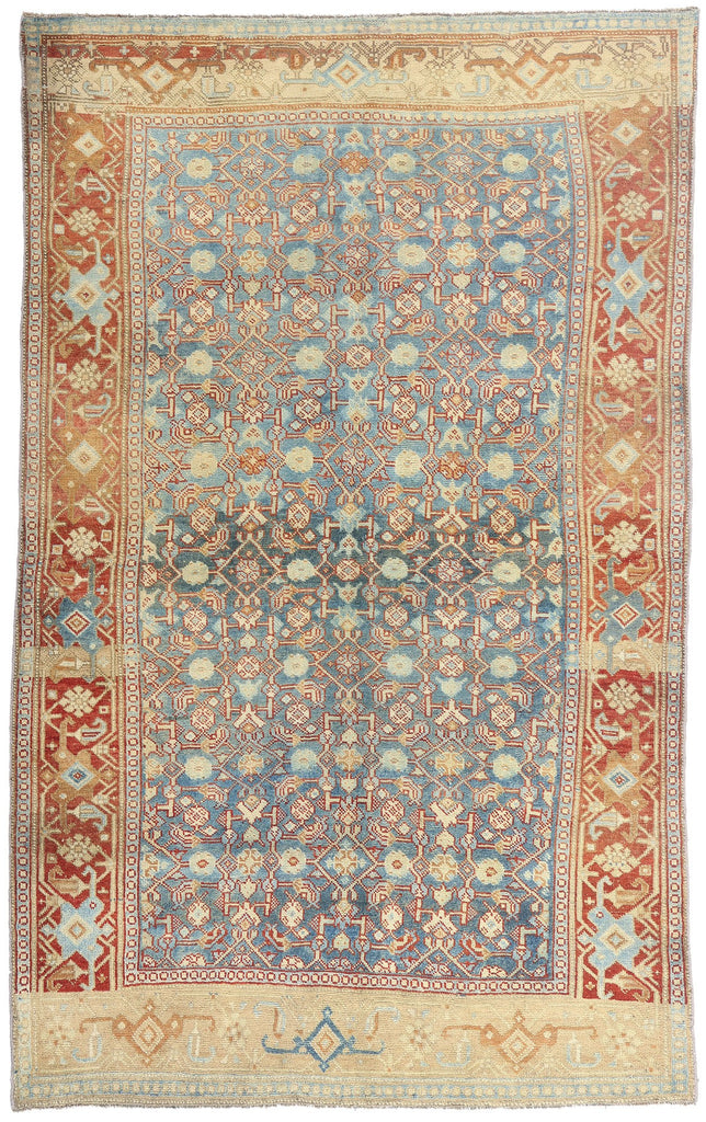 5 x 7 - Blue Antique Persian Bijar Rug - 79653