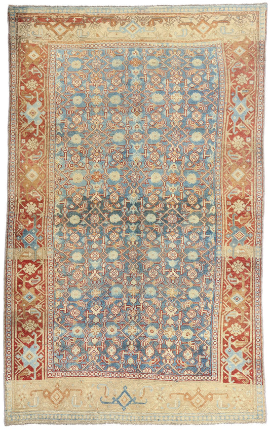 5 x 7 - Blue Antique Persian Bijar Rug - 79653