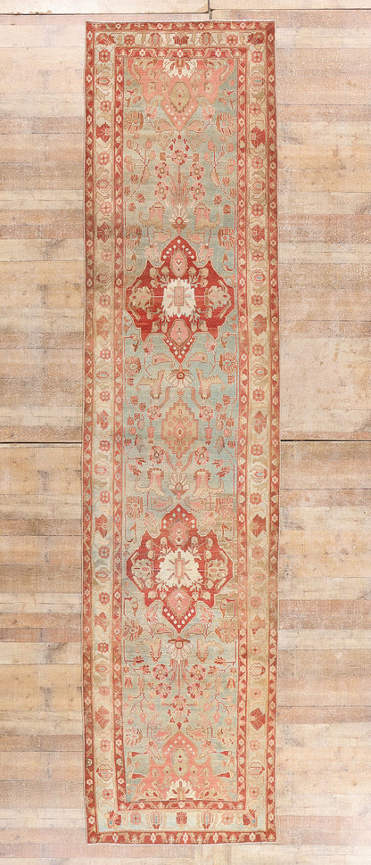 4 x 15 - Light Blue Antique Persian Malayer Rug - 79654