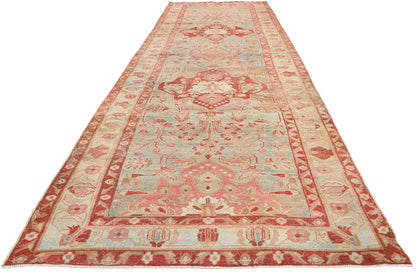 4 x 15 - Light Blue Antique Persian Malayer Rug - 79654