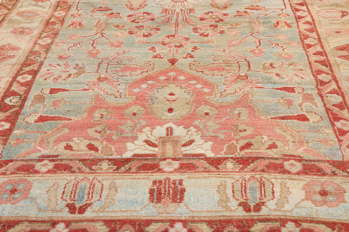 4 x 15 - Light Blue Antique Persian Malayer Rug - 79654