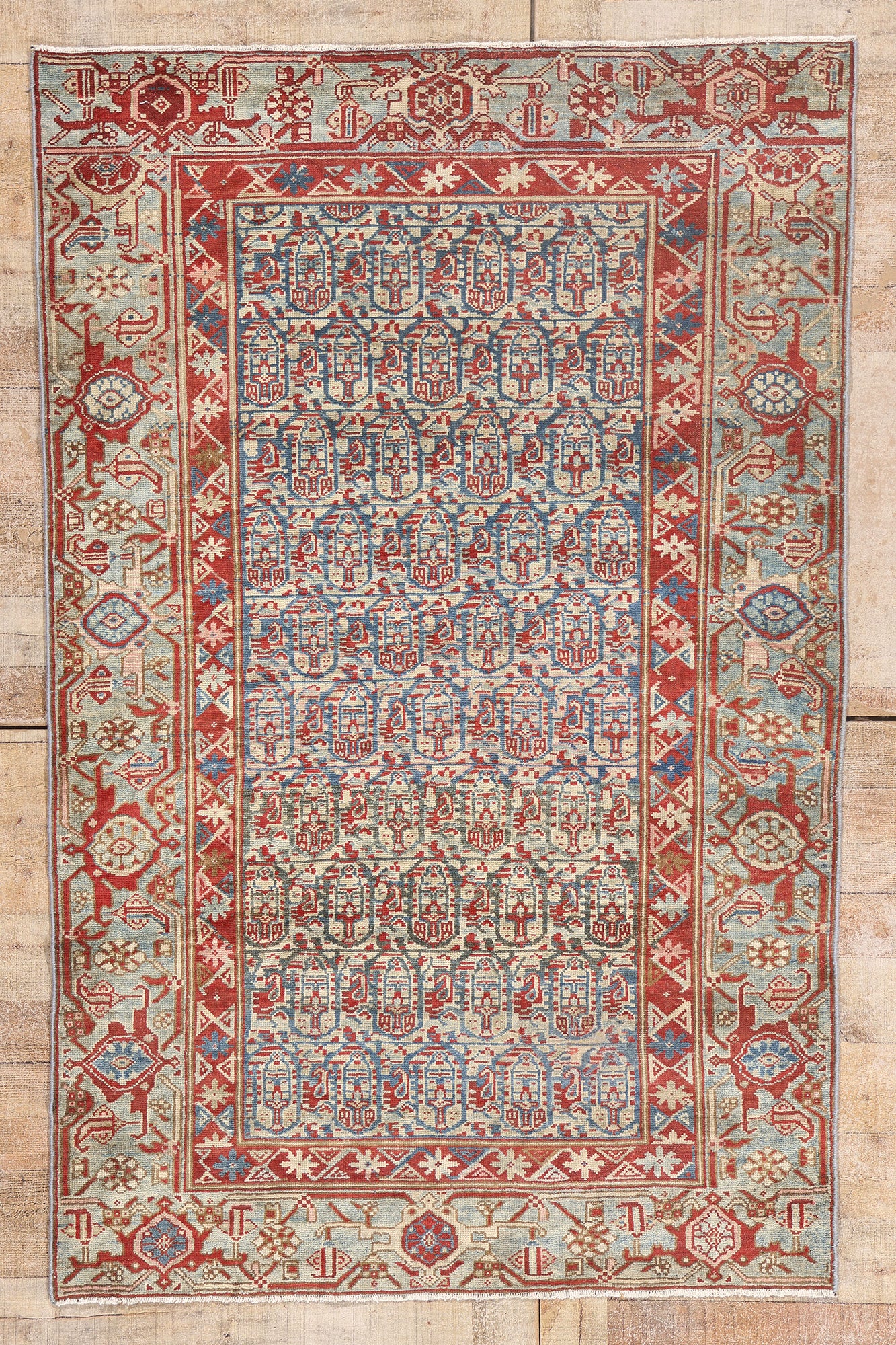 4 x 6 - Blue Antique Persian Malayer Rug - 79655