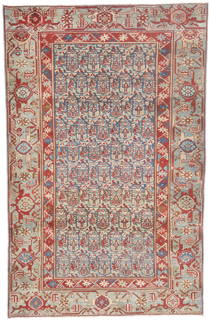 4 x 6 - Blue Antique Persian Malayer Rug - 79655