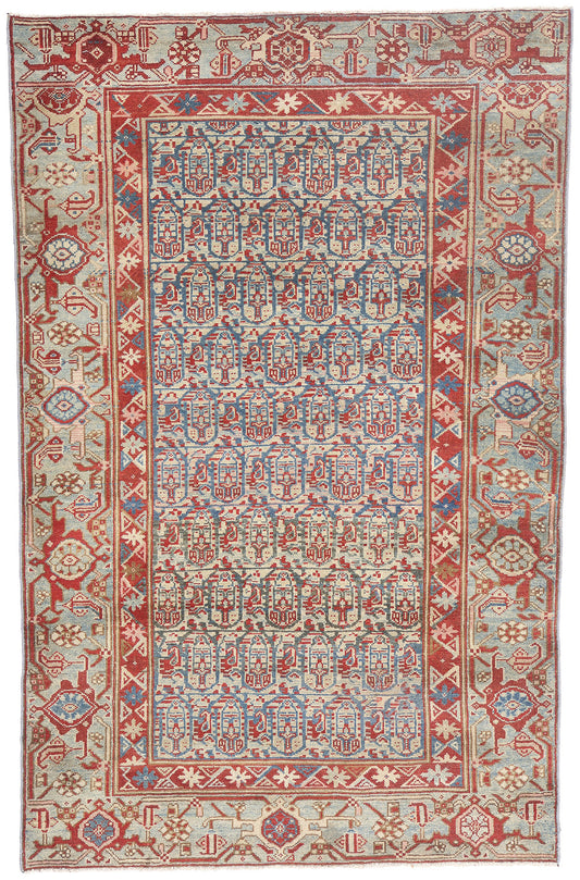 4 x 6 - Blue Antique Persian Malayer Rug - 79655