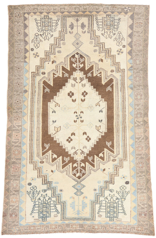 4 x 6 - Ivory Antique Persian Malayer Rug - 79656