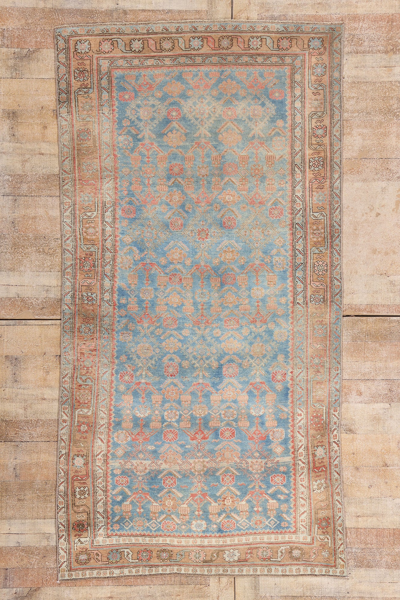 4 x 8 - Blue Antique Persian Bijar Rug - 79657