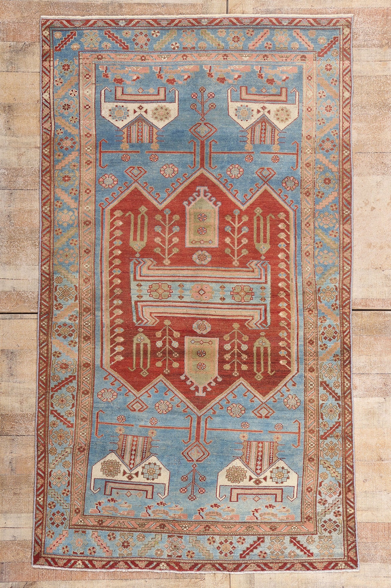 4 x 8 - Blue Antique Persian Malayer Rug - 79658