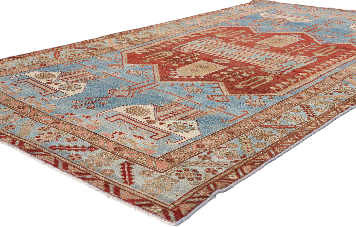 4 x 8 - Blue Antique Persian Malayer Rug - 79658