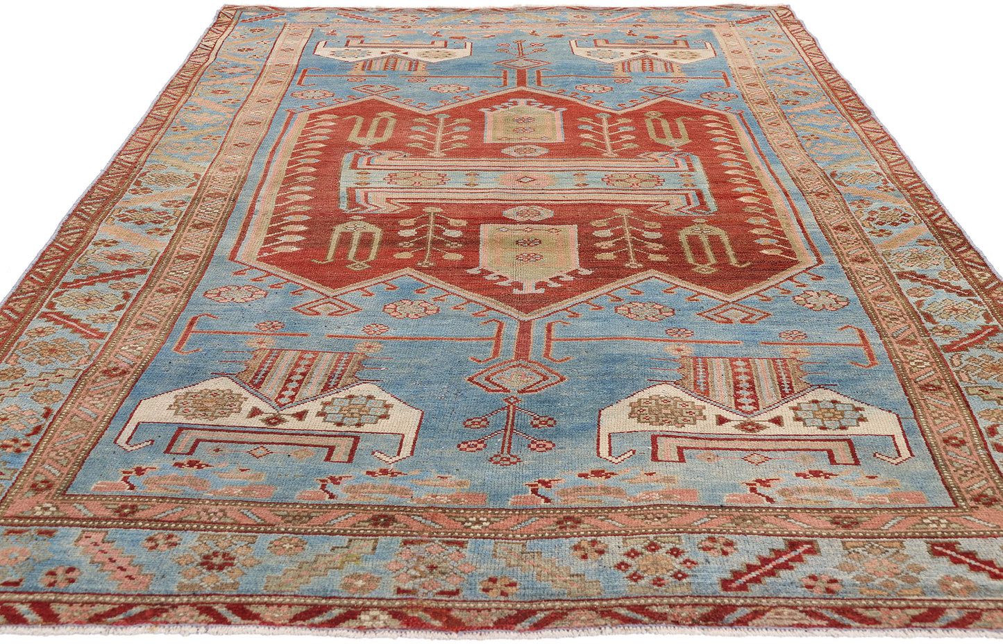 4 x 8 - Blue Antique Persian Malayer Rug - 79658