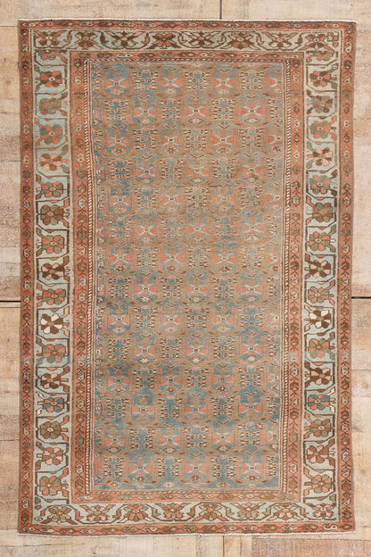 4 x 6 - Blue Antique Persian Hamadan Rug - 79659