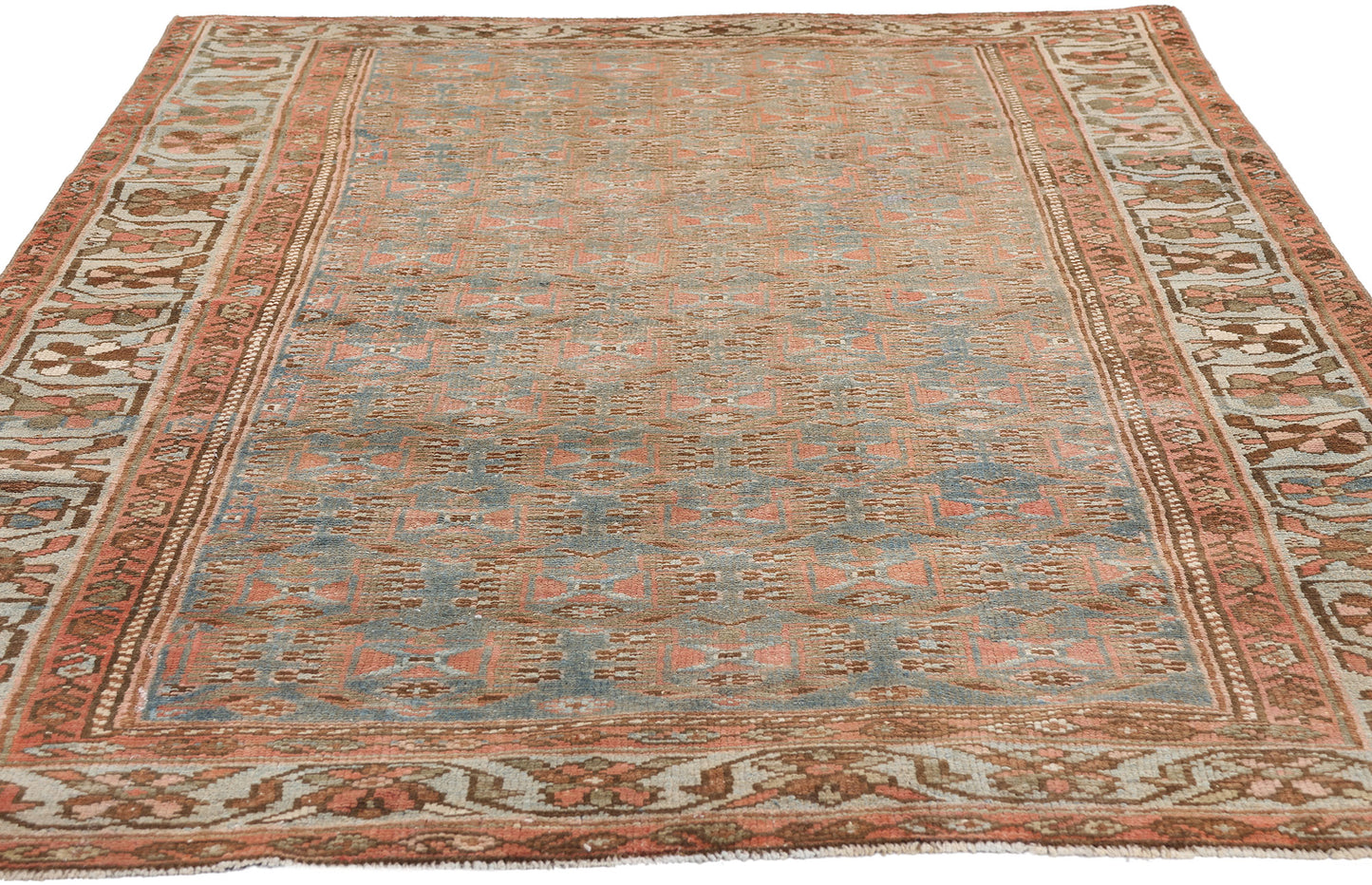 4 x 6 - Blue Antique Persian Hamadan Rug - 79659
