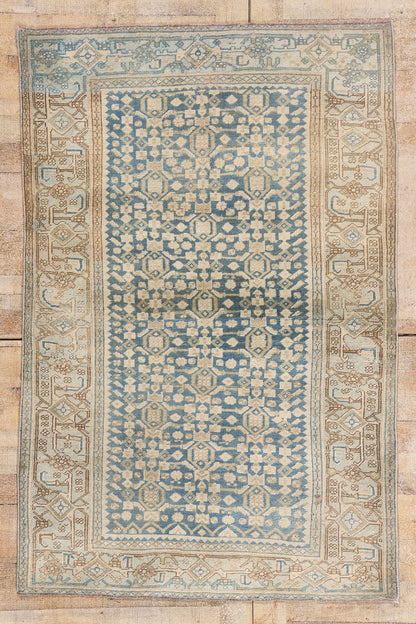 4 x 6 - Blue Antique Persian Bijar Rug - 79661
