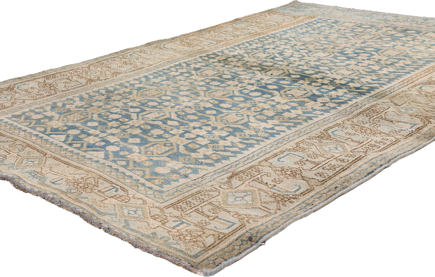 4 x 6 - Blue Antique Persian Bijar Rug - 79661