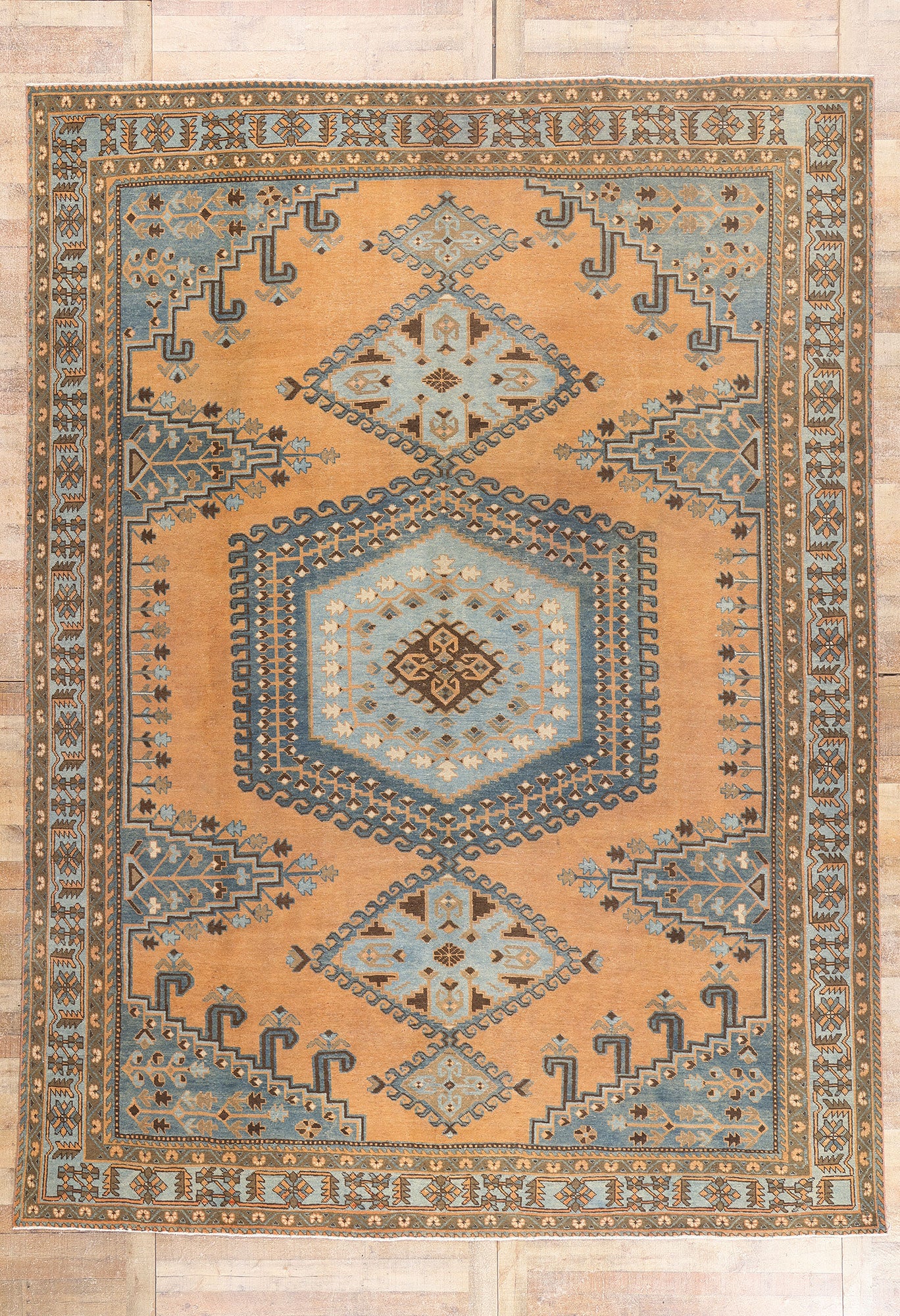 10 x 13 - Orange Antique Persian Viss Rug - 79662