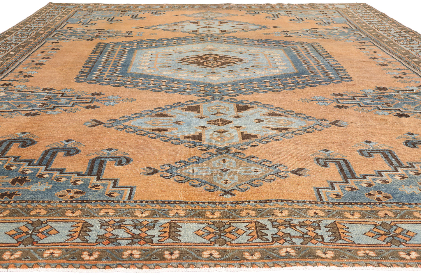10 x 13 - Orange Antique Persian Viss Rug - 79662