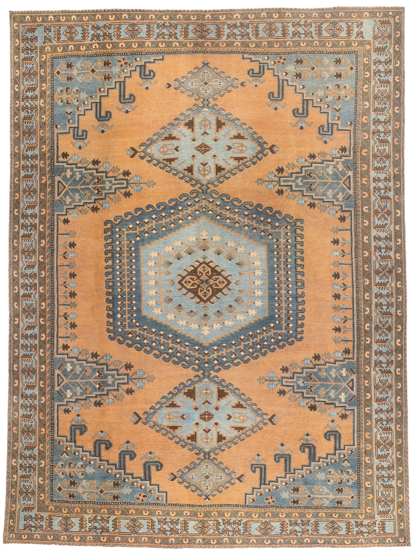 10 x 13 - Orange Antique Persian Viss Rug - 79662