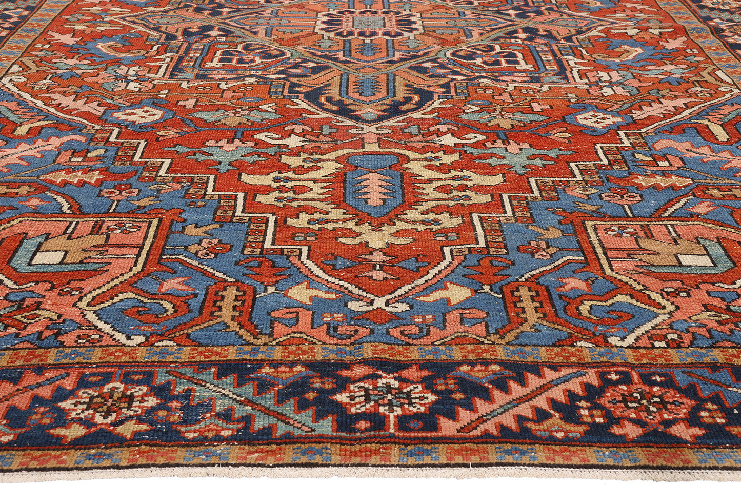 8 x 11 - Red Antique Persian Heriz Rug - 79663