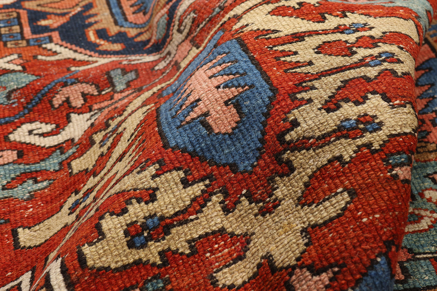 8 x 11 - Red Antique Persian Heriz Rug - 79663