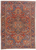 8 x 11 - Red Antique Persian Heriz Rug - 79663