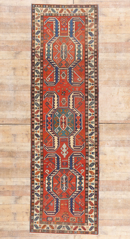 4 x 12 - Red Antique Persian Heriz Rug - 79664