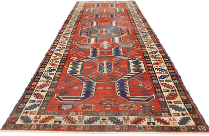 4 x 12 - Red Antique Persian Heriz Rug - 79664