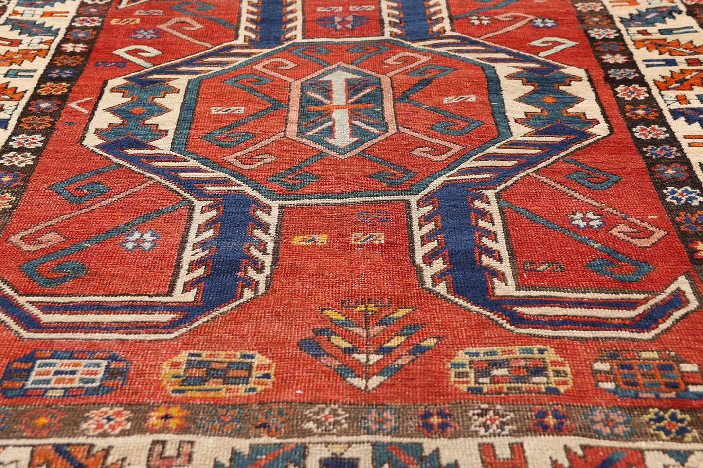 4 x 12 - Red Antique Persian Heriz Rug - 79664