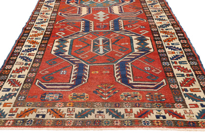 4 x 12 - Red Antique Persian Heriz Rug - 79664