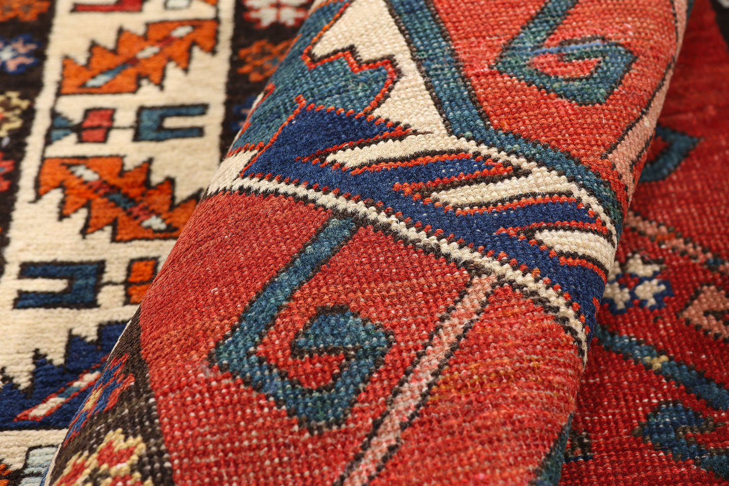 4 x 12 - Red Antique Persian Heriz Rug - 79664