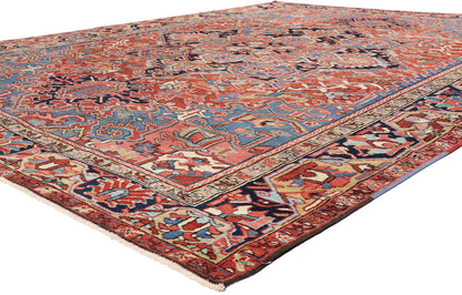 9 x 12 - Red Antique Persian Heriz Rug - 79665