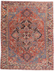 9 x 12 - Red Antique Persian Heriz Rug - 79665