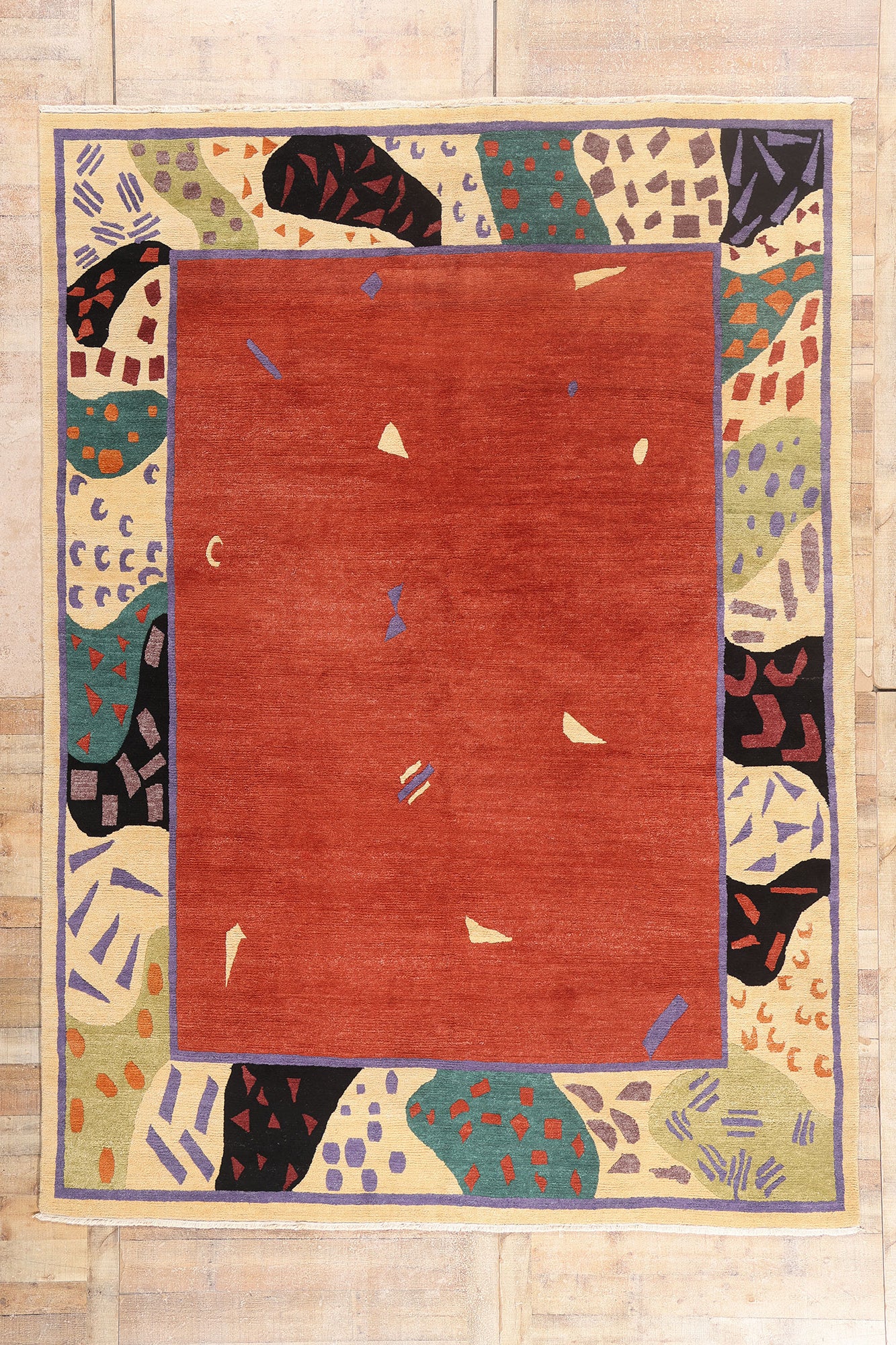 9 x 12 - Red Vintage Tibetan Rug - 79666