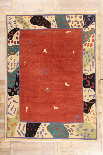 9 x 12 - Red Vintage Tibetan Rug - 79666