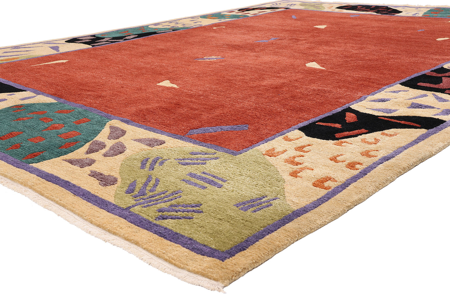 9 x 12 - Red Vintage Tibetan Rug - 79666