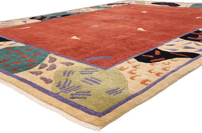 9 x 12 - Red Vintage Tibetan Rug - 79666