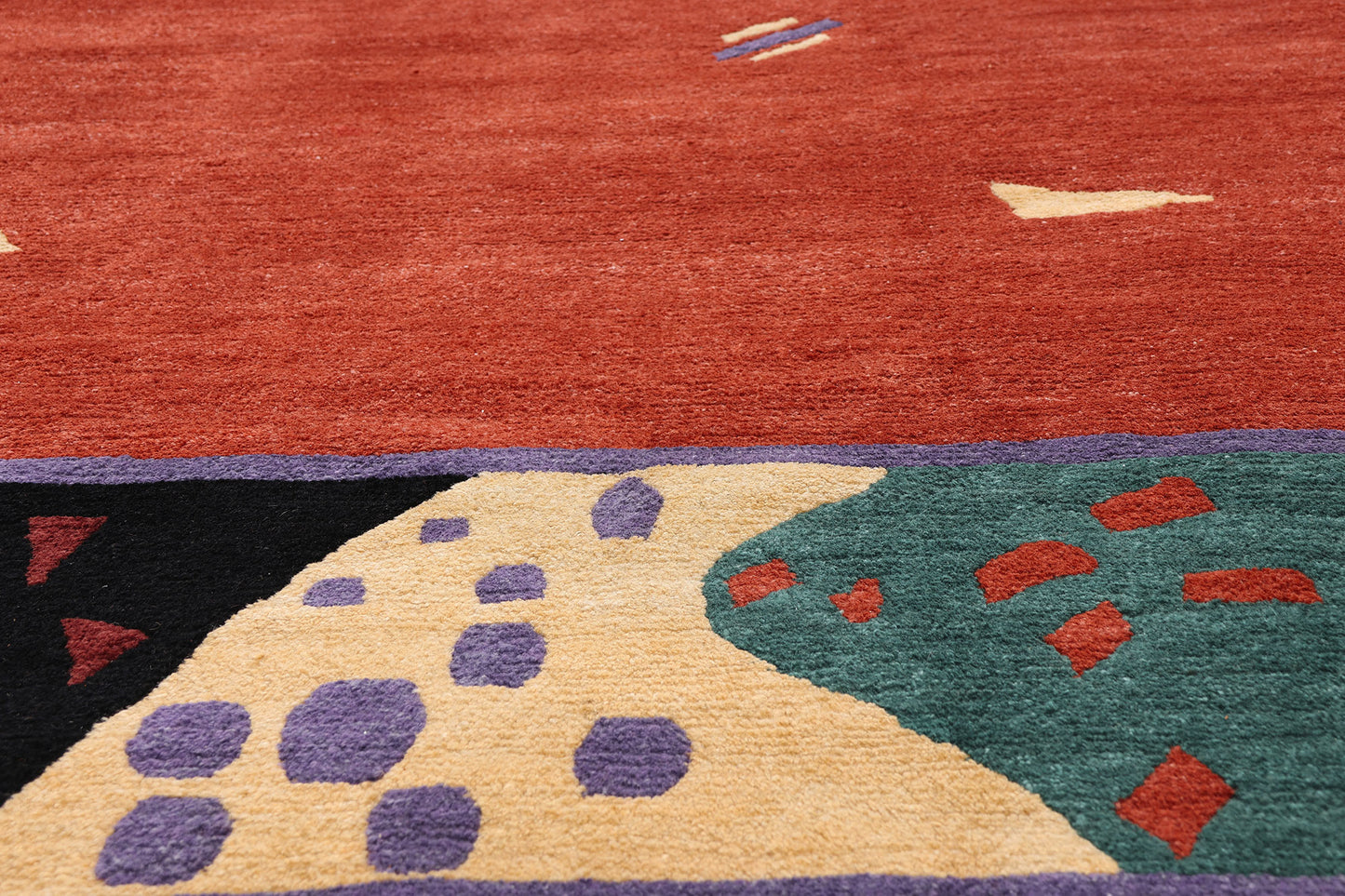 9 x 12 - Red Vintage Tibetan Rug - 79666