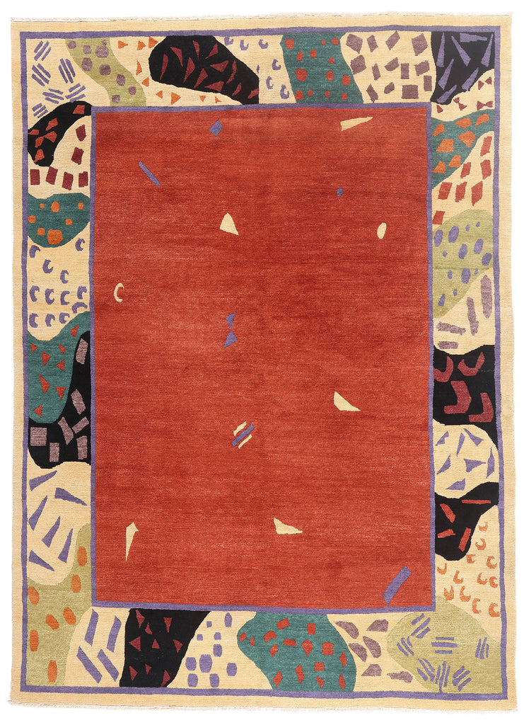9 x 12 - Red Vintage Tibetan Rug - 79666