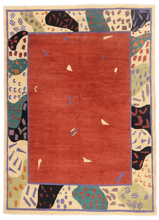 9 x 12 - Red Vintage Tibetan Rug - 79666