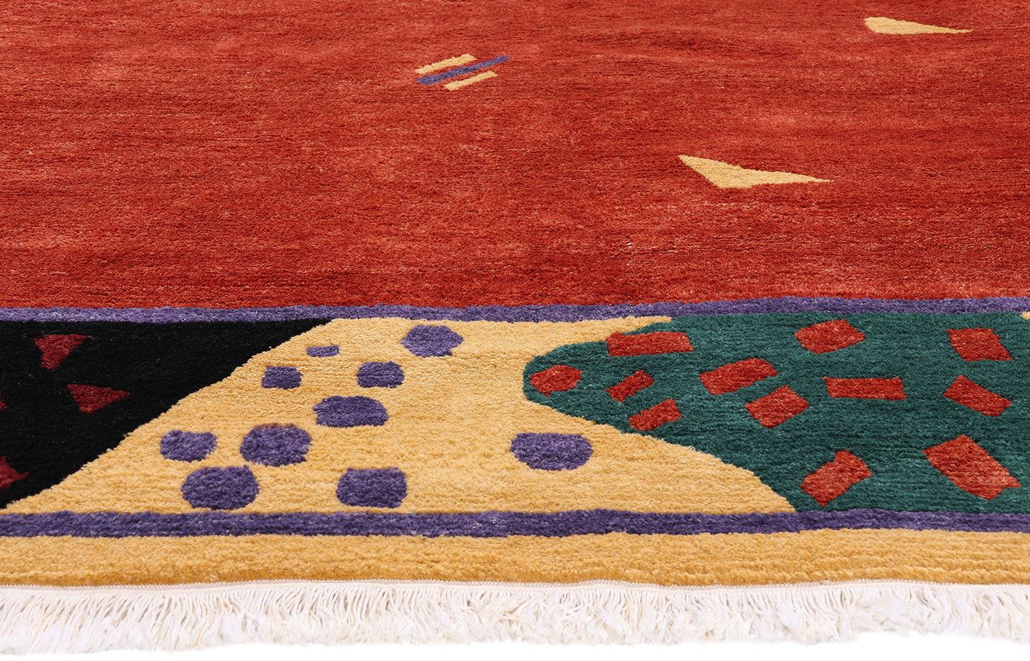 9 x 10 - Red Vintage Tibetan Rug - 79667