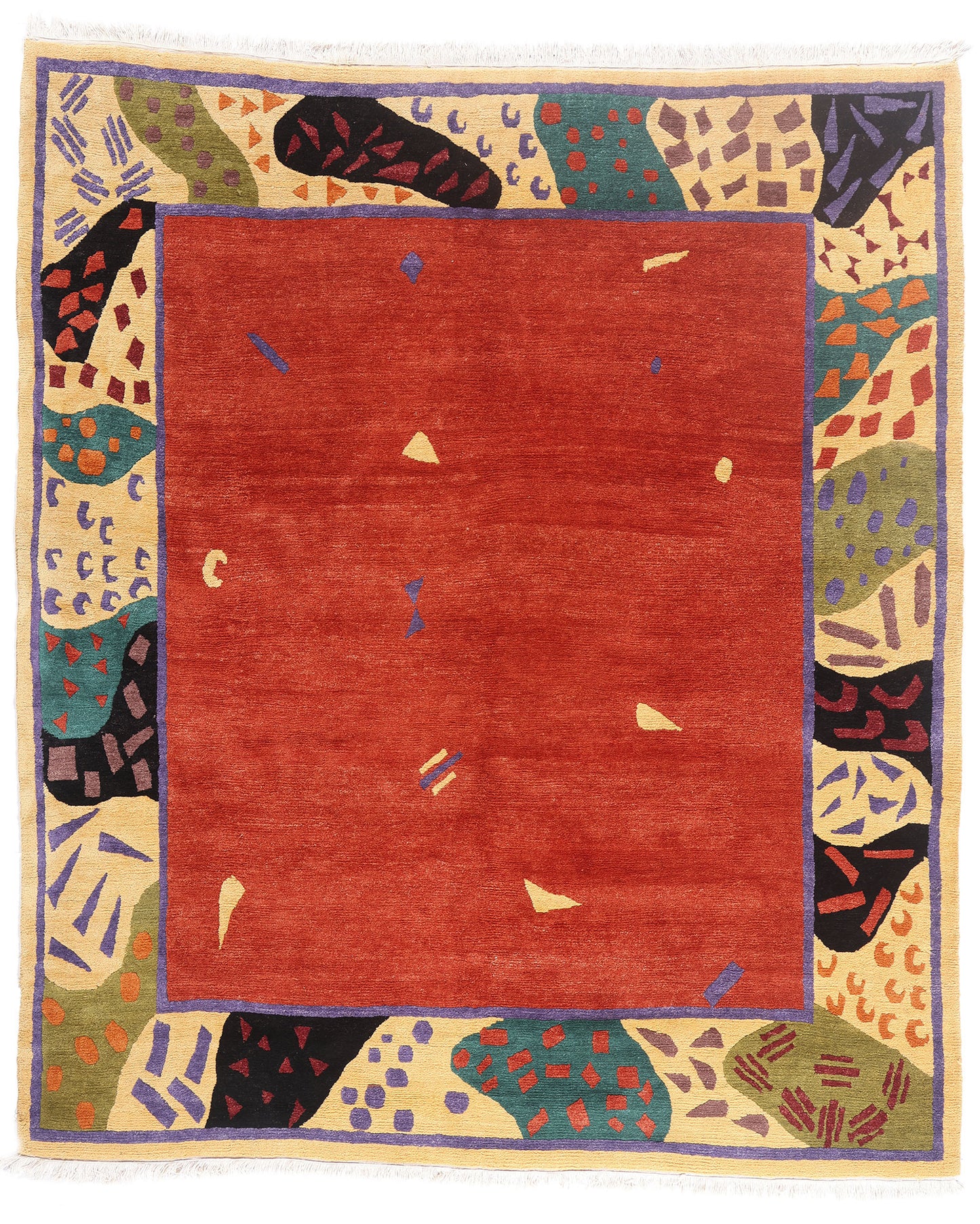 9 x 10 - Red Vintage Tibetan Rug - 79667