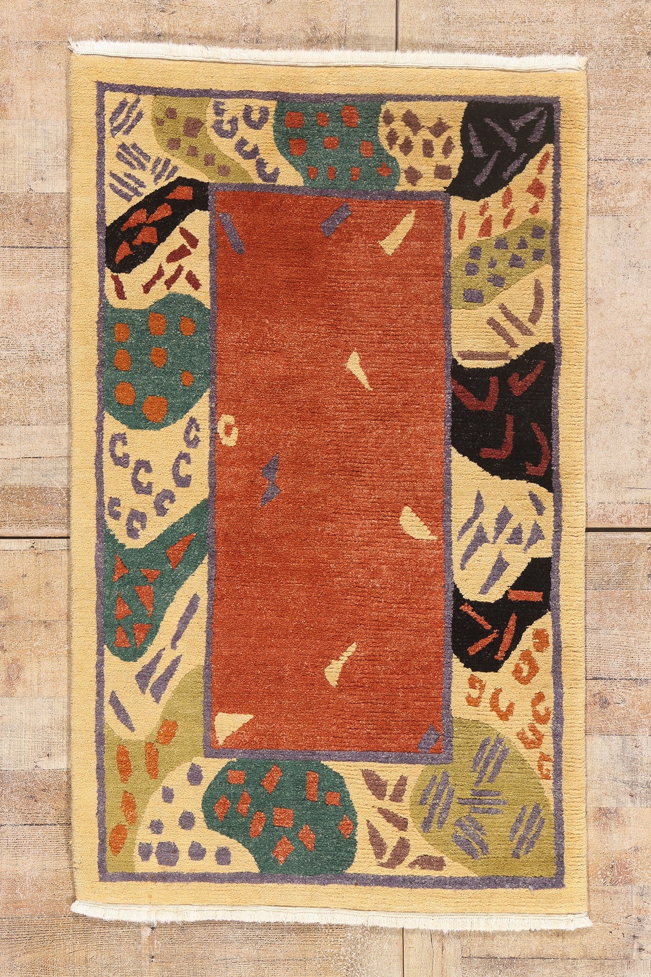 3 x 5 - Rust Vintage Tibetan Rug - 79668