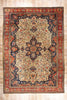 14 x 19 - Beige Antique Persian Kashan Rug - 79670