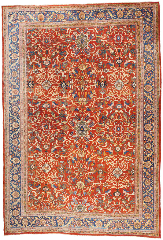 14 x 21 - Red Antique Persian Sultanabad Rug - 79672