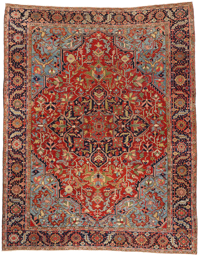 12 x 15 - Red Antique Persian Heriz Rug - 79673