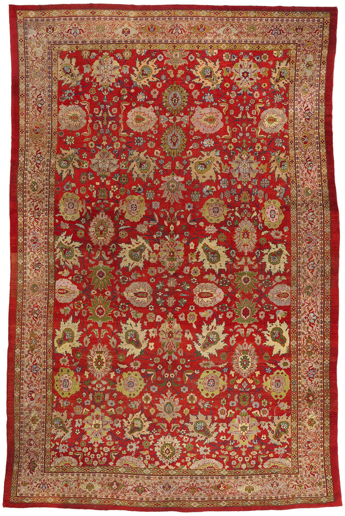 12 x 19 - Red Antique Persian Sultanabad Rug - 79679