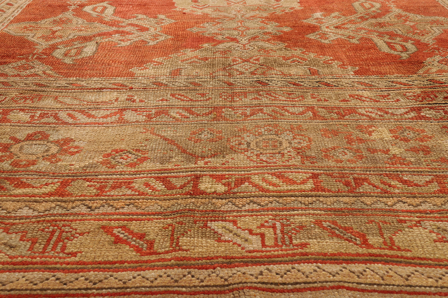 11 x 19 - Red Antique Turkish Oushak Rug - 79683