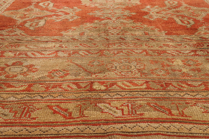 11 x 19 - Red Antique Turkish Oushak Rug - 79683